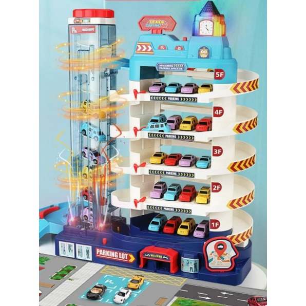 mainan mobil city parking Lot 5 Tingkat