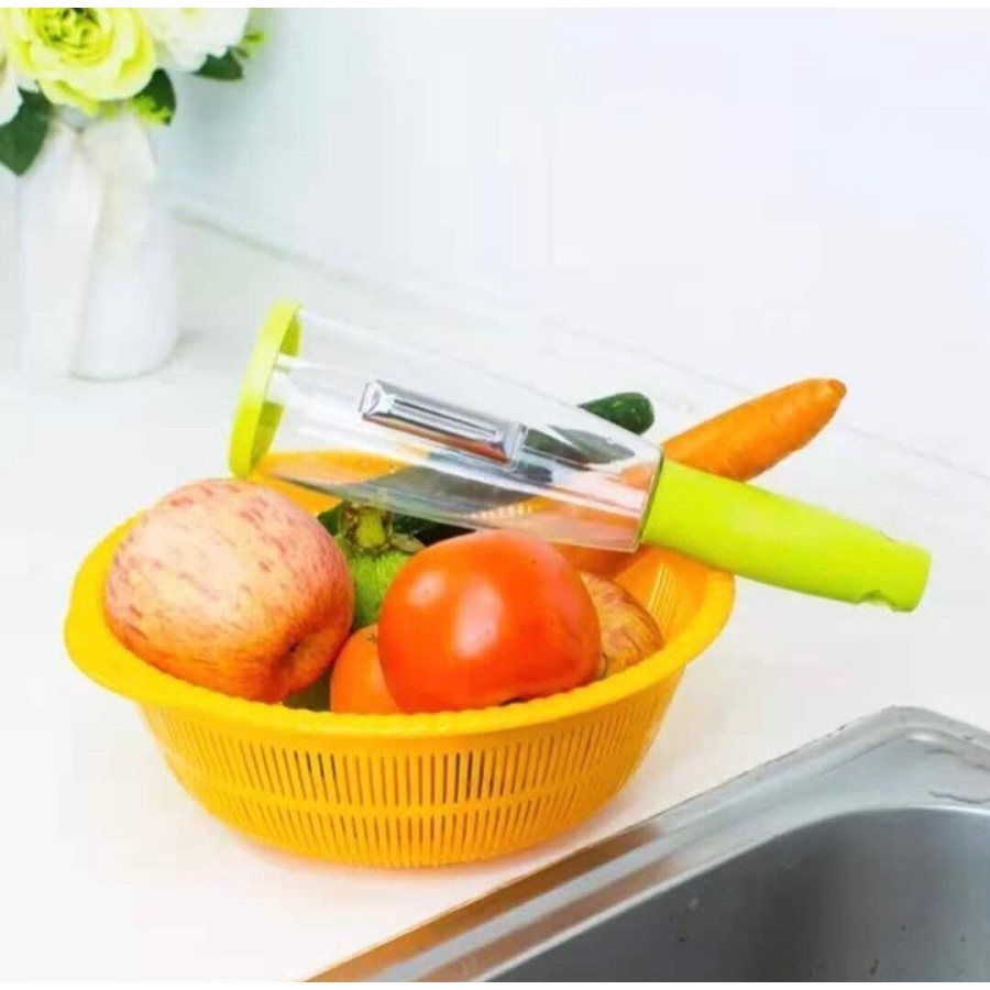 PISAU PENGUPAS KULIT BUAH TABUNG / PISAU KUPAS BUAH STAINLESS PEELER