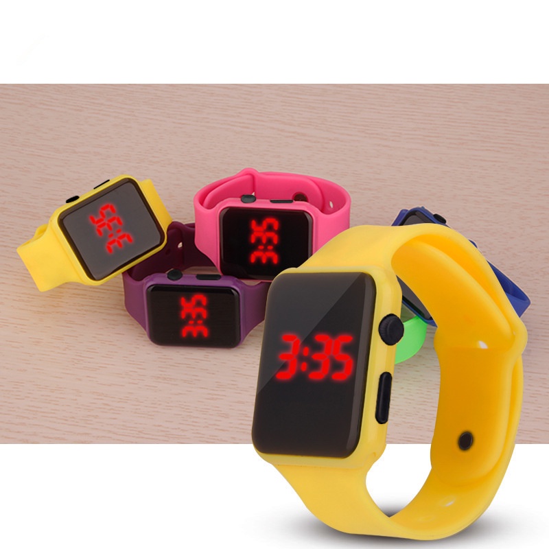 Jam Tangan Wanita A0024  Fashion Olahraga LED Silicone Digital Watches