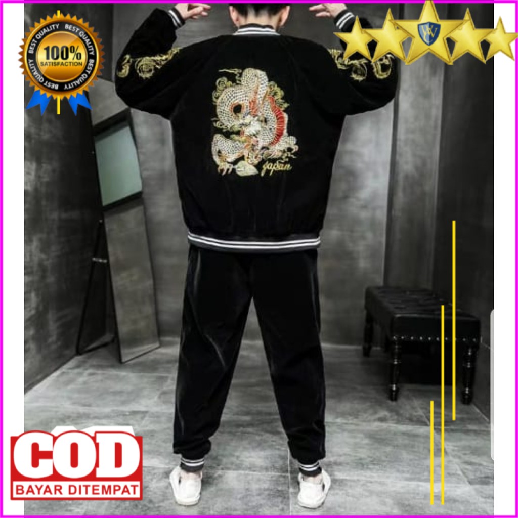 JAKET PRIA TERBARU 2021 SIMPLE JACKET WANITA IMPORT PREMIUM SUKAJAN ERIGO ORIGINAL DRAGON VELVET ORI