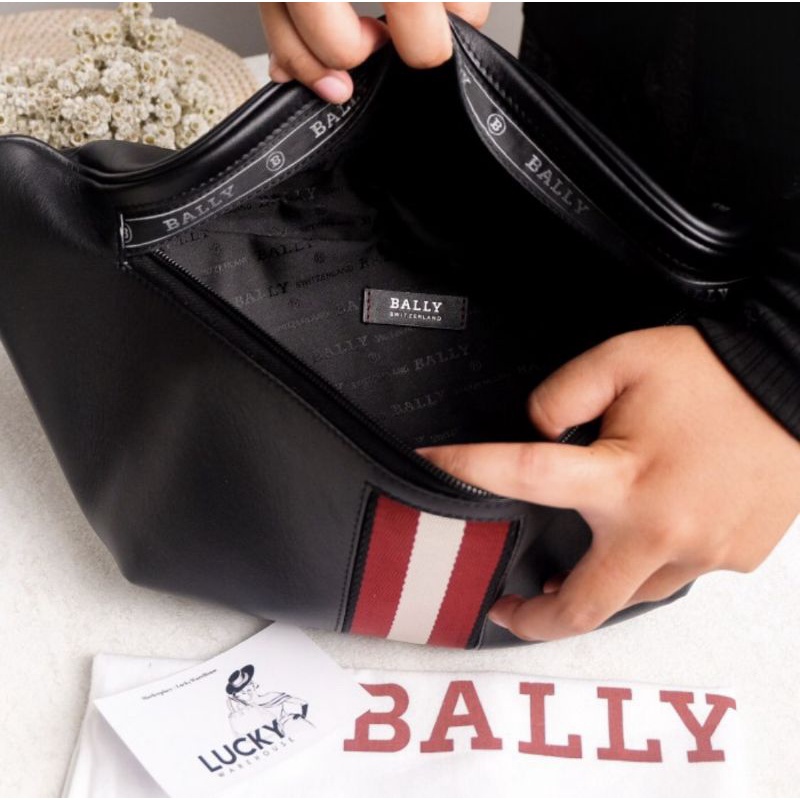 Bally Hakab Leather Bum Bag In Black - Original 100%