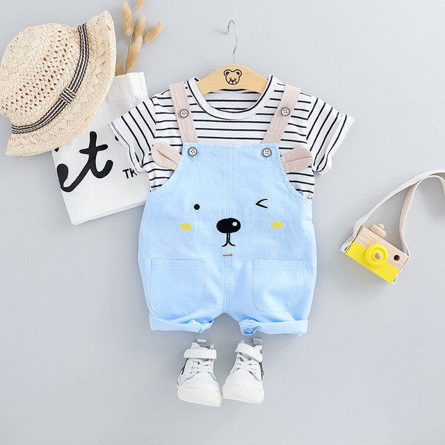 HappyOliver OVERALL OK CATS 1908 EBV baju anak perempuan import 2in1 motif lucu