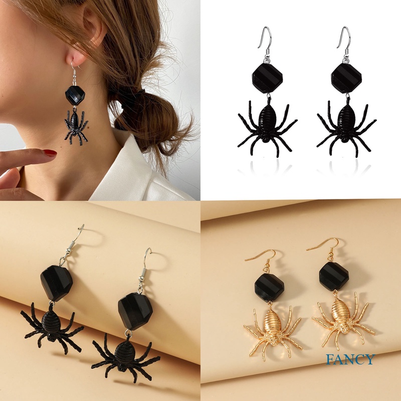 Anting Gantung Model Kelelawar Warna Hitam Untuk Wanita