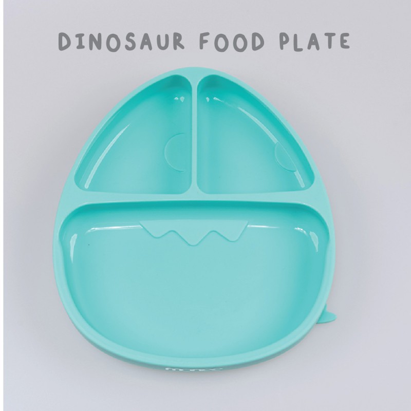 Monee Dinosaur Silicone Suction Food Plate - Tersedia Pilihan Warna