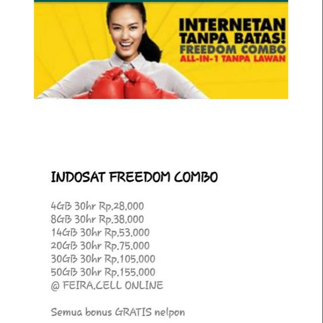 INDOSAT FREEDOM COMBO
