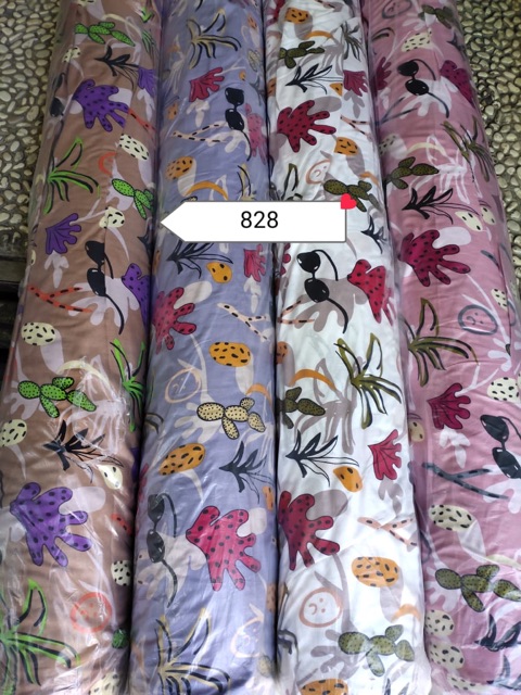 Kain Rayon Seri Motif Bunga Roll Seri 1 Roll Shopee Indonesia