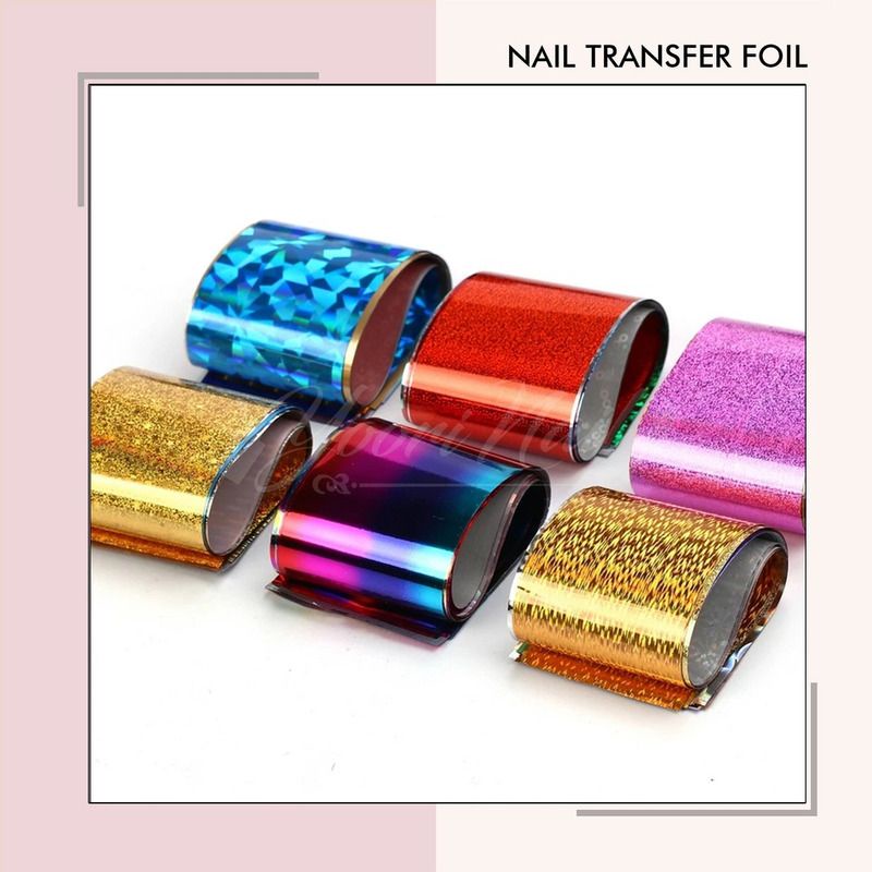 Transfer foil sticker roll nail art stiker nailfoil hiasan kuku nails