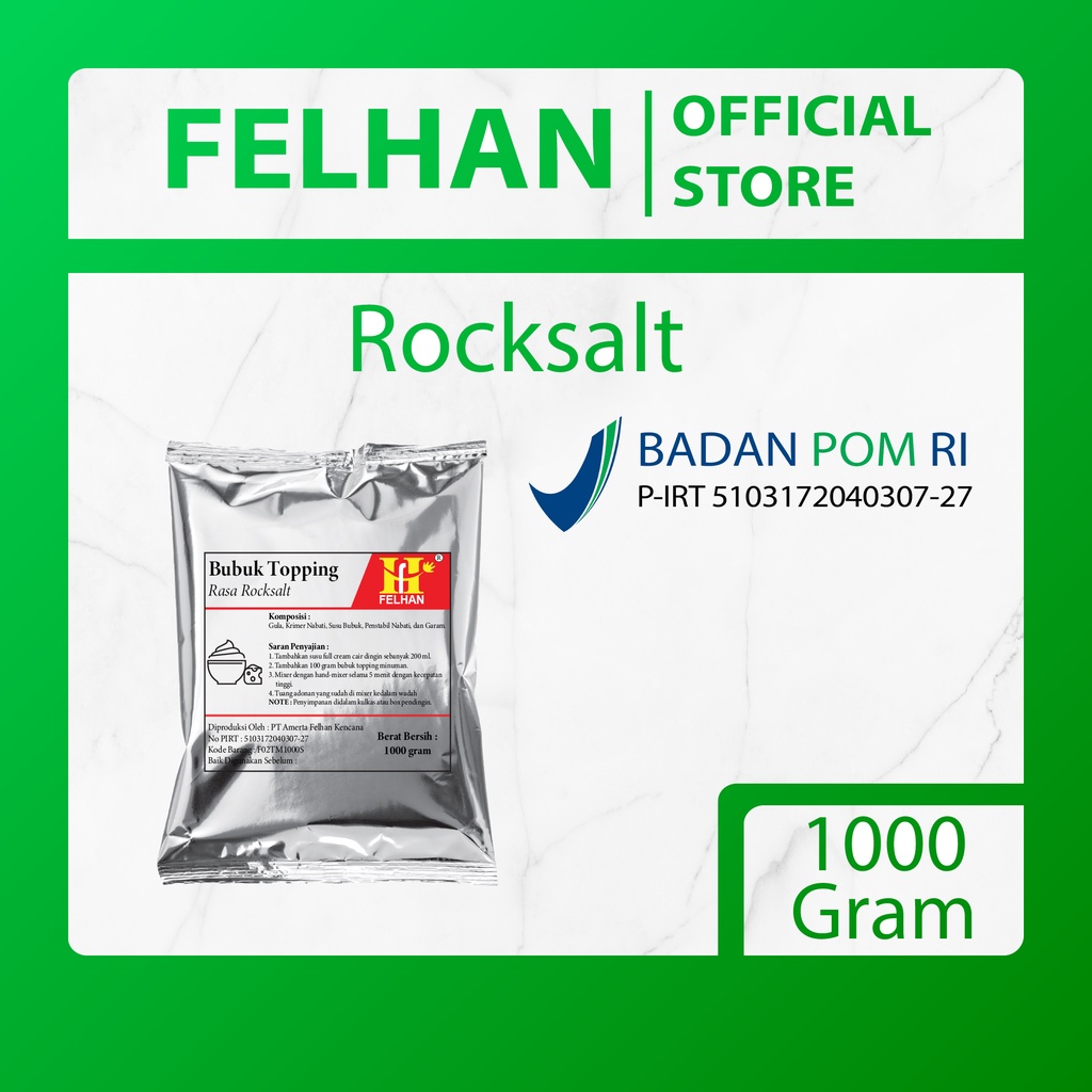 

FELHAN - Bubuk Topping Minuman Rocksalt (1000 gram)