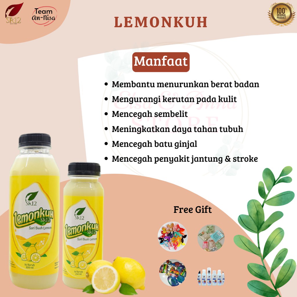 

[ FREE GIFT !!!! ] LEMONKUH SR12 / SARI BUAH LEMON / MENURUNKAN BERAT BADAN / MENINGKATKAN DAYA TAHAN TUBUH / KESEHATAN