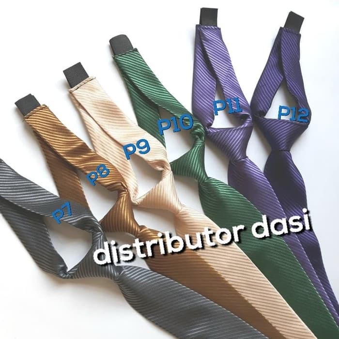 Dasi Instant Salur Langsung Pakai Kretekan 3 inch 8 cm polyester premium ready stok