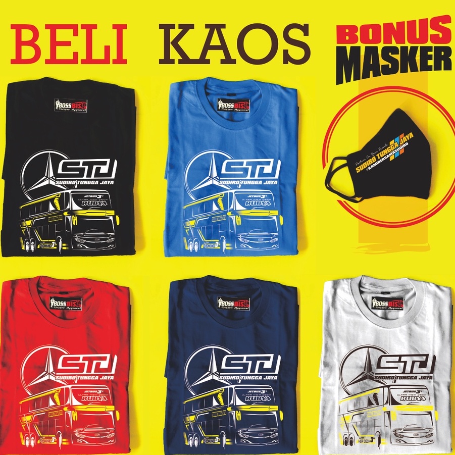 Kaos STJ Rubya BONUS MASKER STIKER Kaos Bis Kaos Bus Kaos Busmania Kaos Bismania  kaos bus mania