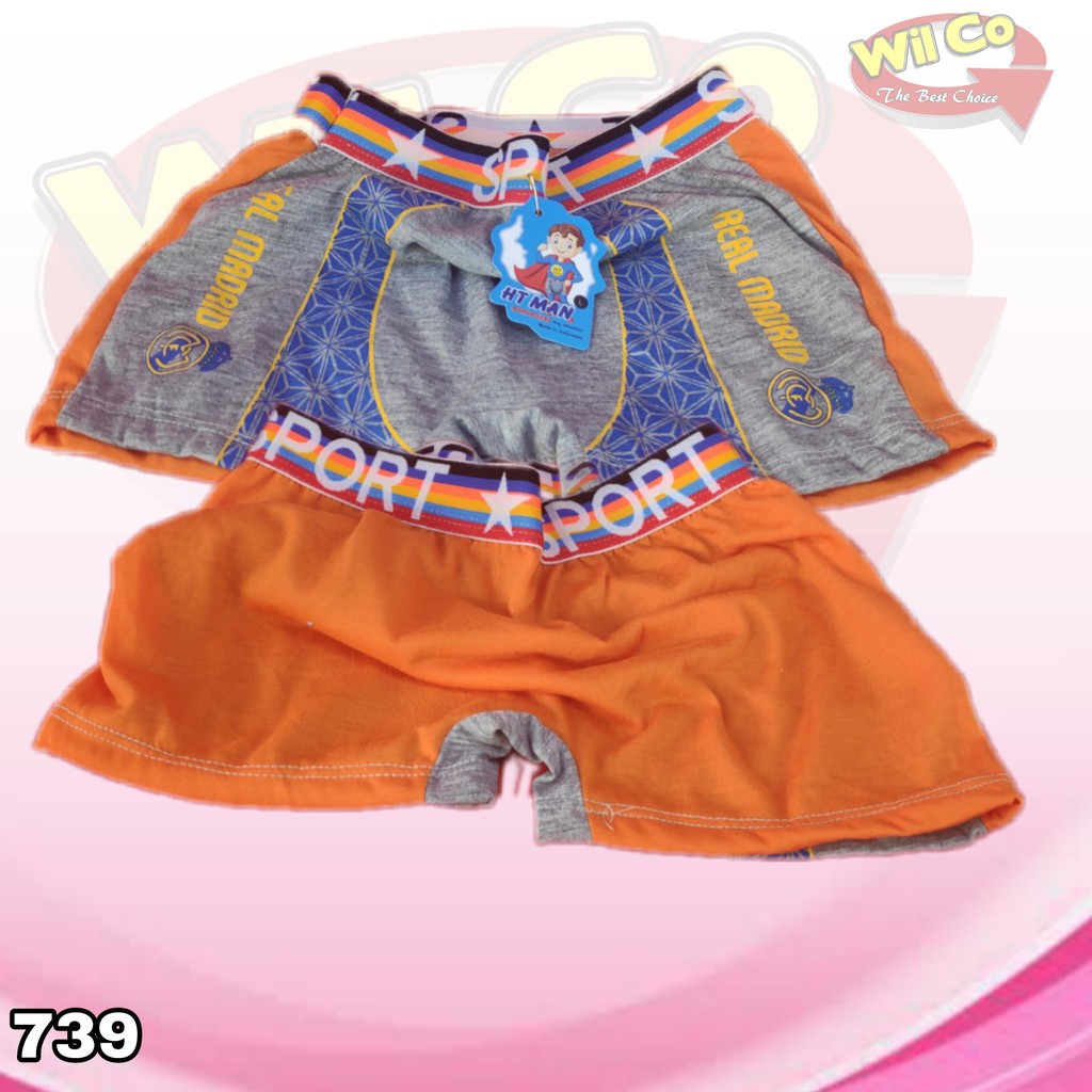 K739 - (Harga 1Pcs) CELANA DALAM ANAK PAKAIAN DALAM ANAK COWOK BOXER HT MAN SIZE (S - L)