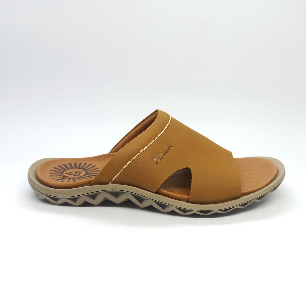 Sandal Slip On Pria Kulit Mr. LA Sendal Slide Cowok Casual BN 703