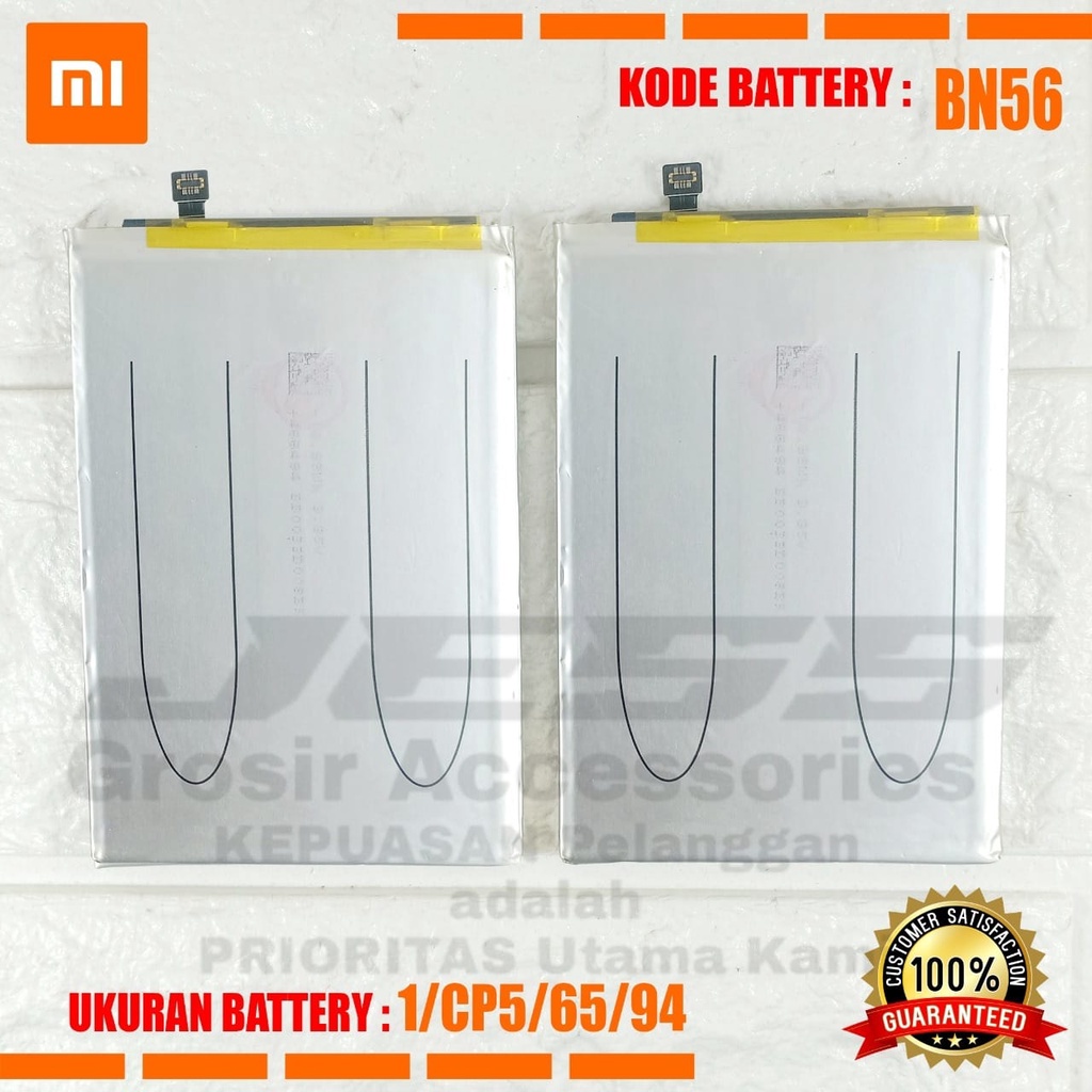 Baterai Original Xiaomi Redmi 9A - 9I - 9C - 9 AT - 9AT Kode Battery BN56 BN-56