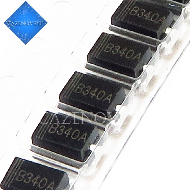 50 Pcs / lot Sirkuit Terpadu Ic B340A-E3-61T B340A-E3 / 61T Schottky diode 3A 40V SMA DO-214AC