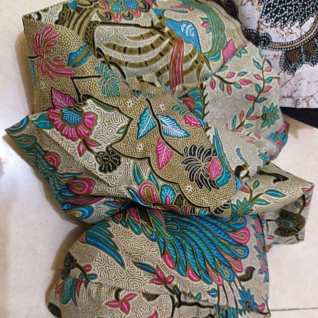 Batik Couple Keluarga Sania Ruffle Ori Ndoro Jowi Dnt Merak