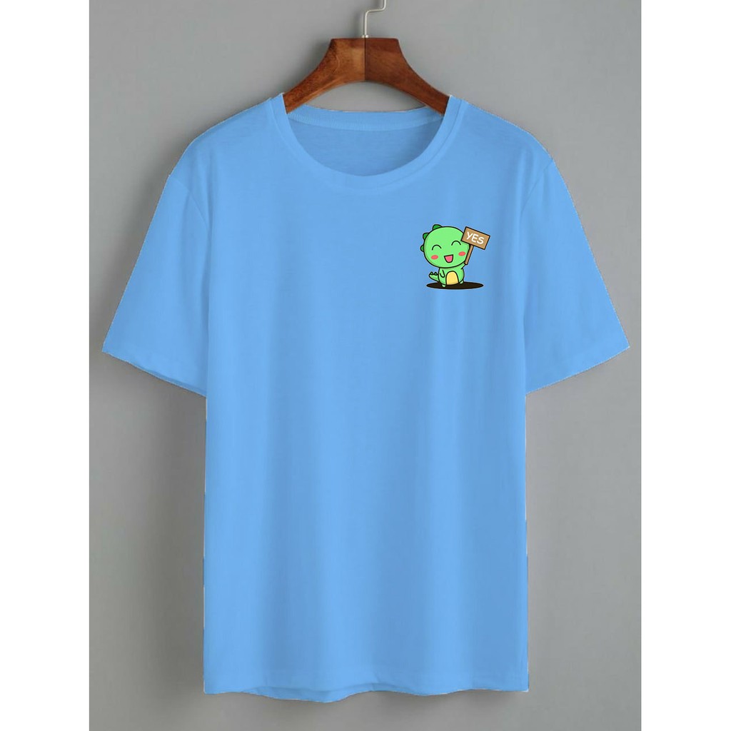 kaos cute DINO SAY YES / kaos wanita / KATUN 24S