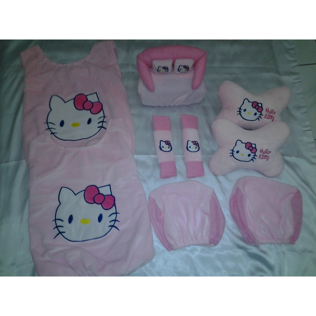 Bantal Mobil 5in1 Hello Kitty HK / Sarung Jok Mobil Hello Kitty