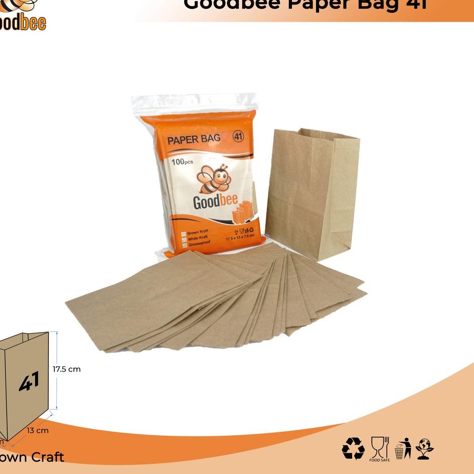 

Update Goodbee Paper Bag kode 41 - Brown Kraft - Kantong Kertas Goodbee 100pcs