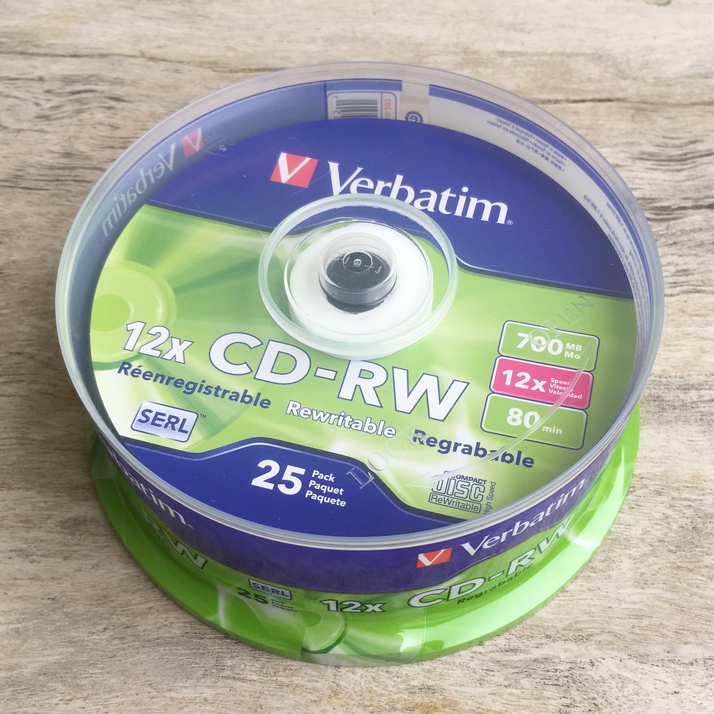 CD-RW Verbatim Tabung (25 pcs)