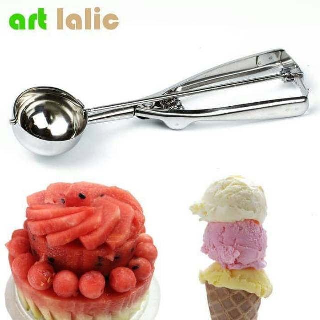 scop es cream 5cm / cetakan es krim 4cm / sendok ice cream / ice cream scoop stainless ukuran 4cm 5cm