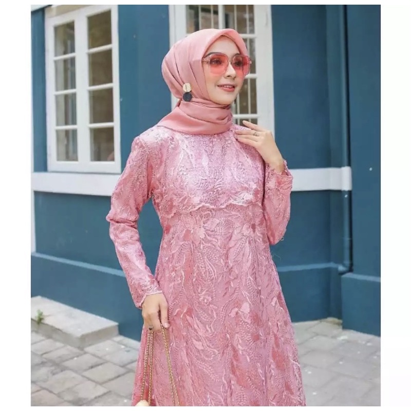 (COD) GAMIS RATU MODERN/Gamis pesta ratu/Kebaya gamis terlaris/gamis kondangan/gamis muslimah