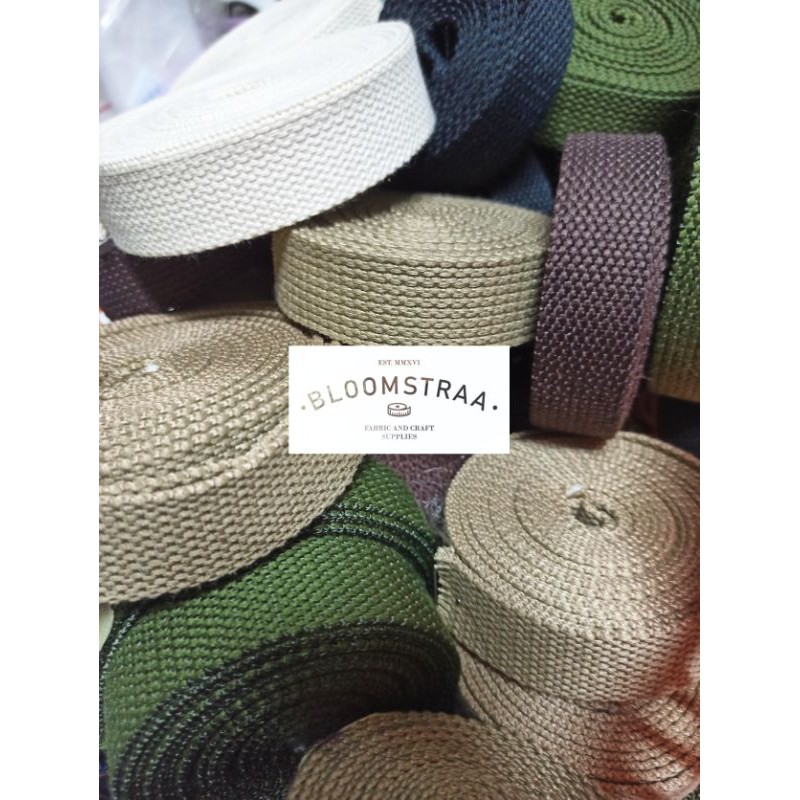 Webbing katun 25mm Potongan Tanggung 2.5cm tali tas