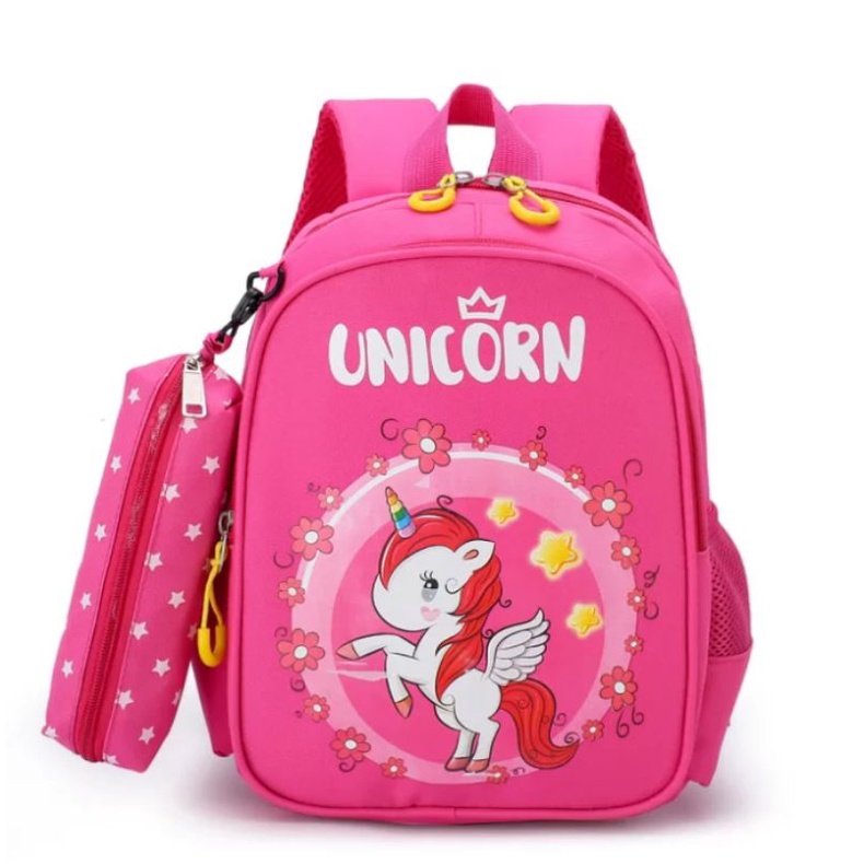 Mochillastore -Tas Ransel sekolah anak perempuan Tas Sekola TK-SD backpack sekolah anak  Karakter Unicorn Kuda Poni