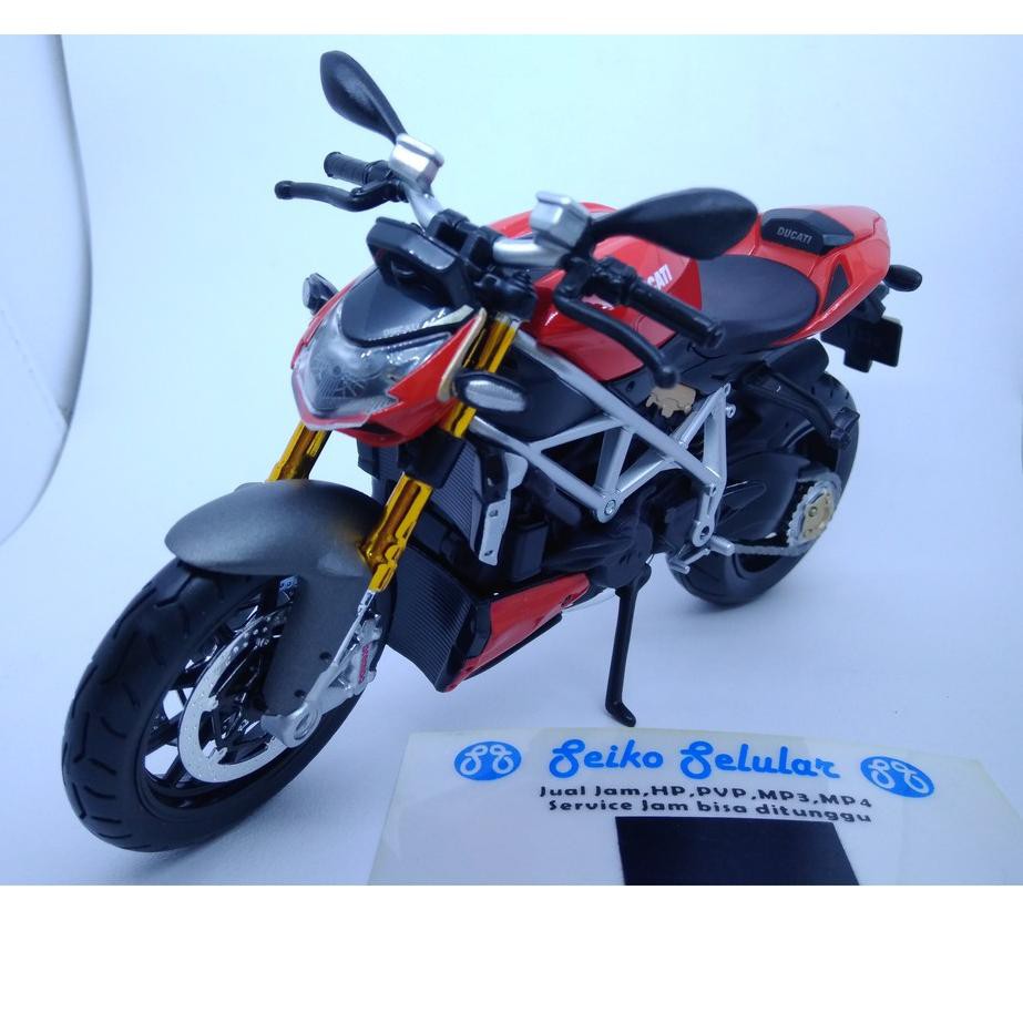 [ Murah ] EQC Maisto Ducati Mod Streetfighter S Miniatur Motor Ducati diecast Skala 1/12  □