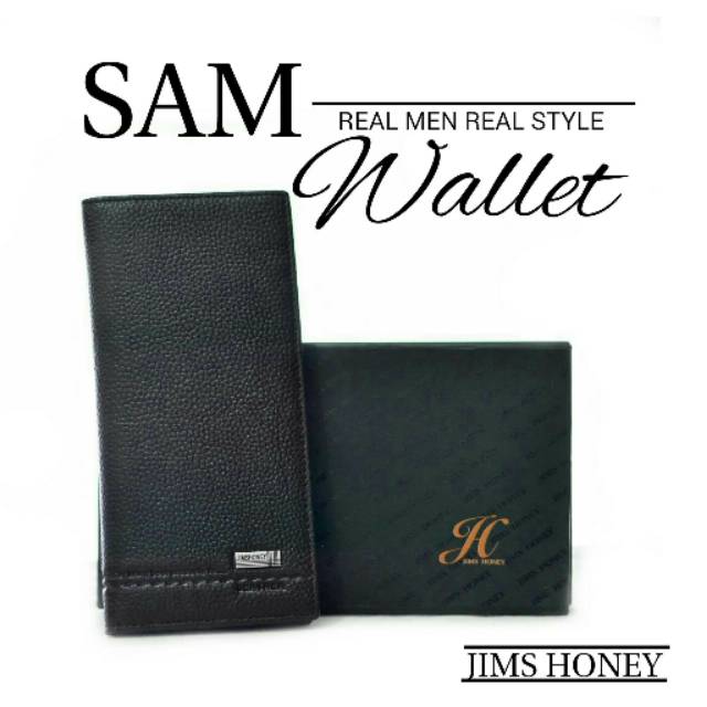 SAM WALLET JIMS HONEY Dompet Kulit Panjang Pria Import JH Ori Murah