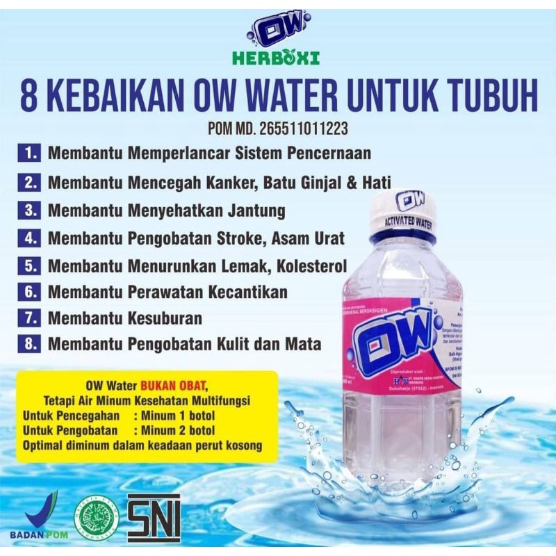 Air OW Oxxy Well Activated Mret Water 288ml 1 Kardus 36 Botol