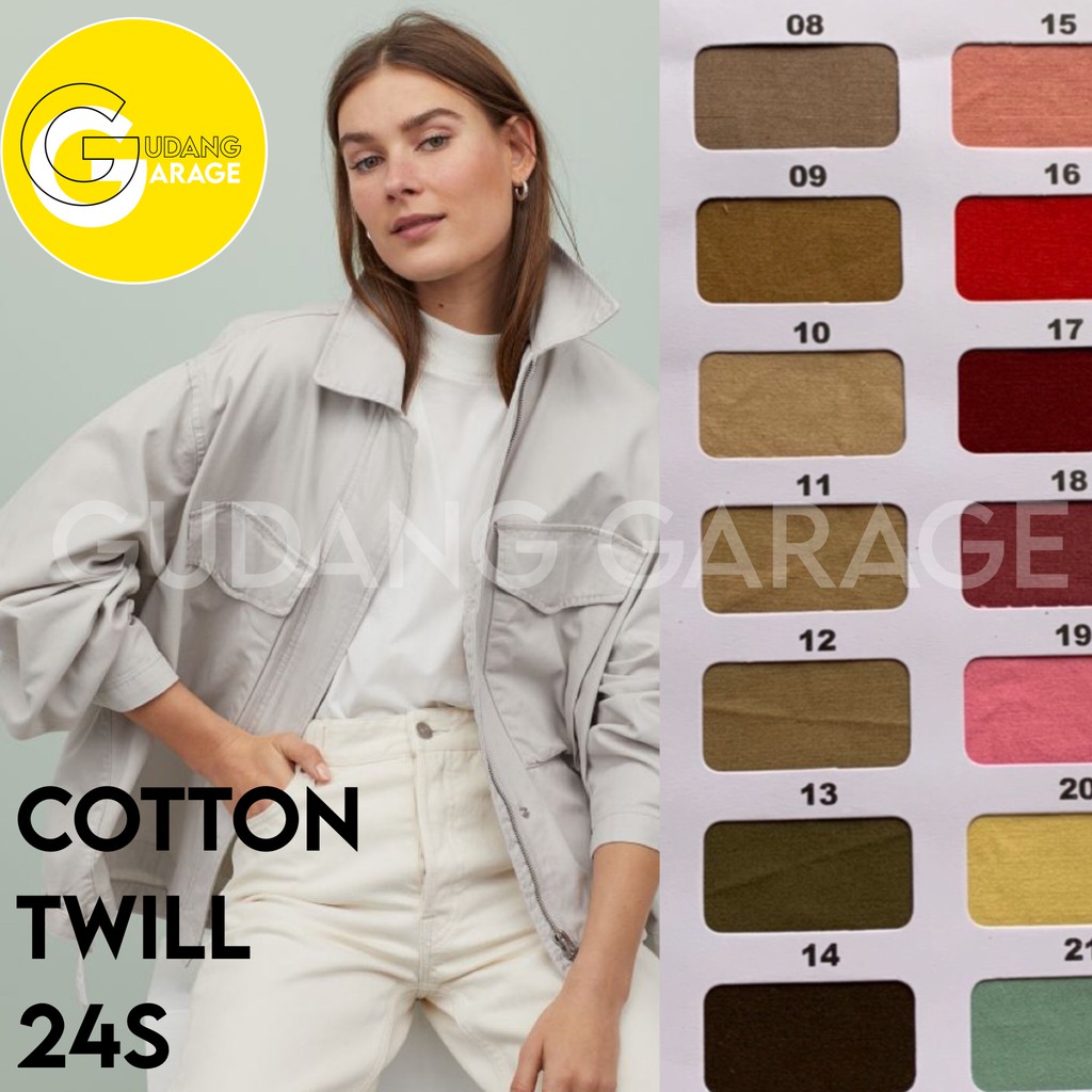 Cotton Twill 24s katun twill sueding tidak stretch