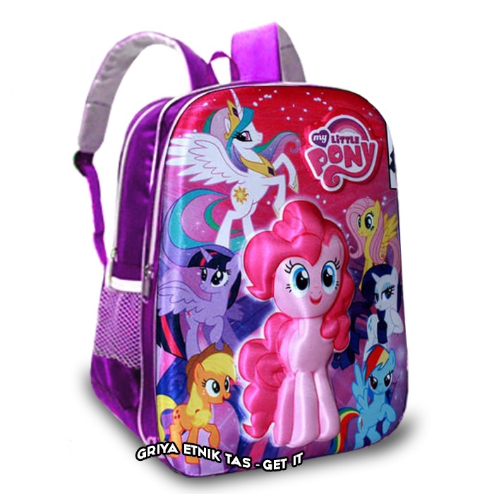 Tas Sekolah Anak 3D Little Pony Murah /  Tas Ransel Anak / Tas anak-anak / Tas Anak Sekolah