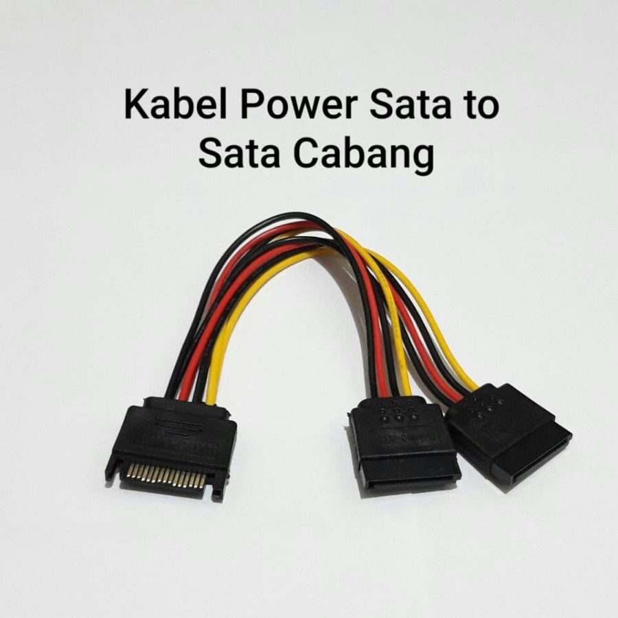 Kabel Power Sata  Male To Dual Sata  Female Spliter Cabang