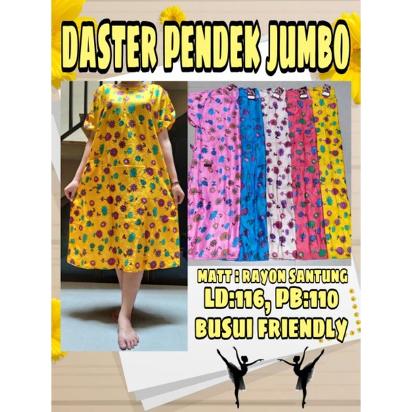 (1kg muat 6pcs) daster pendek motif karakter/daster jumbo busui resleting/ dress wanita