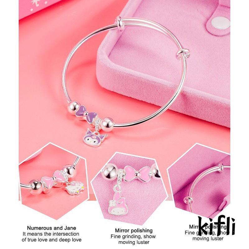 Gelang Simpul Pita Motif Hello Kitty / Cinnamon / Anjing / Melody