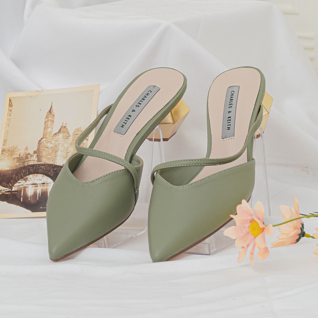 Sepatu Sandal / Sendal Wanita Import Heels untuk Pesta Kondangan Slip On Kekinian Korean Style C 416 Kualitas Premium dan Murah Bahan Kulit C416 by TasPremium_id