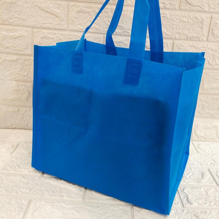 

✨ BISA COD ✨ Goddie bag BOX JAHIT UK 32X27X26 isi 12pcs - Biru