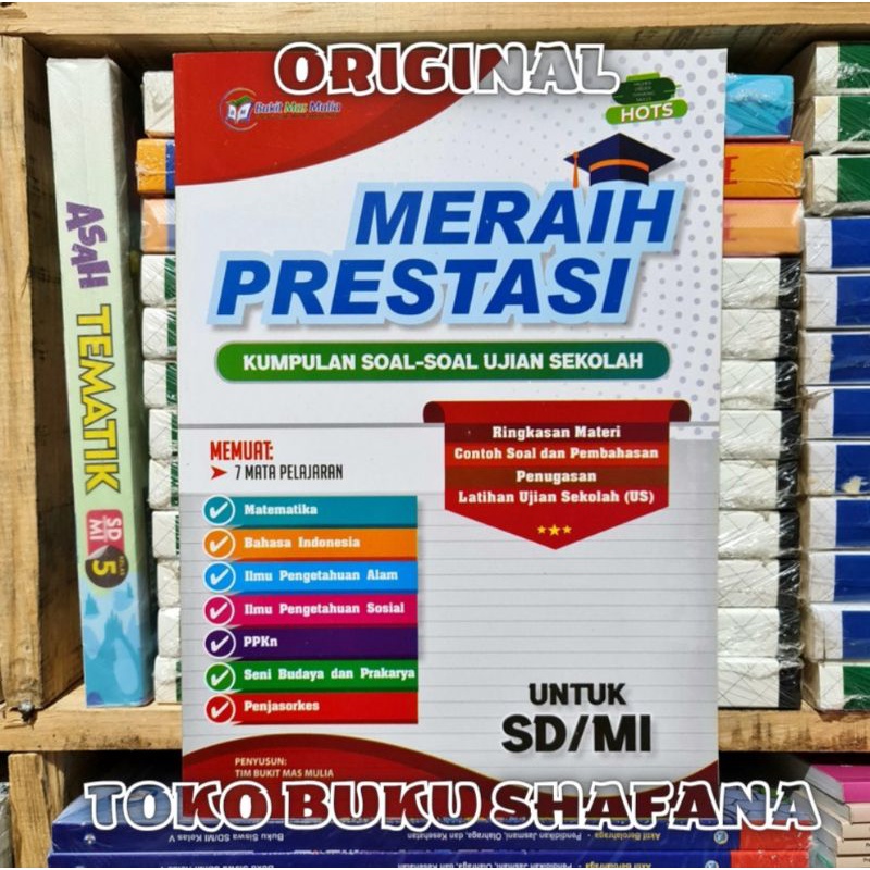 ORIGINAL !!! BUKU SOAL-SOAL UJIAN SEKOLAH ( US ) MERAIH PRESTASI UNTUK SD/MI BUKIT MAS MULIA