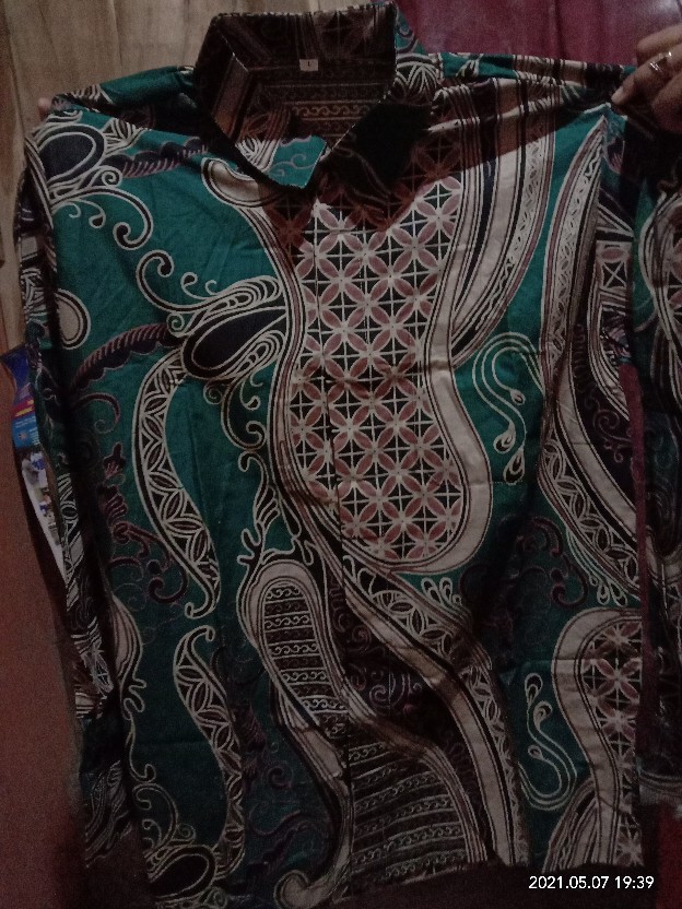 Batik Pria Lengan Panjang Batik Prin Motif Keratonan