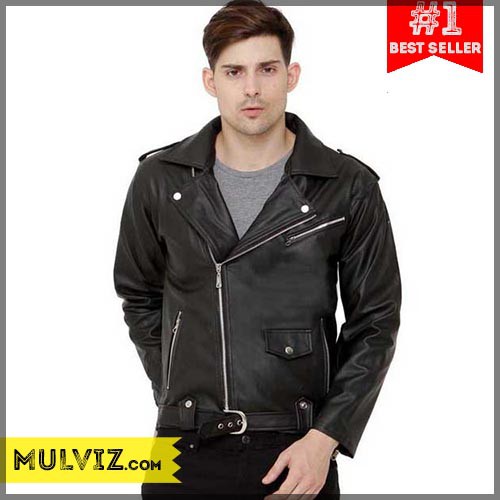 Jaket Rock n Roll / Jaket Cangcuters Hitam Semi Kulit Asli Pria Elegant Brownie ARL 033