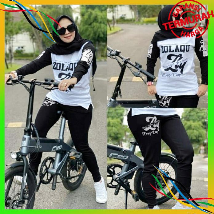OLAHRAGA BAJU SENAM WANITA SETELAN OLAHRAGA MUSLIMAH SPORTY MUSLIM ARMY BAYAR COD