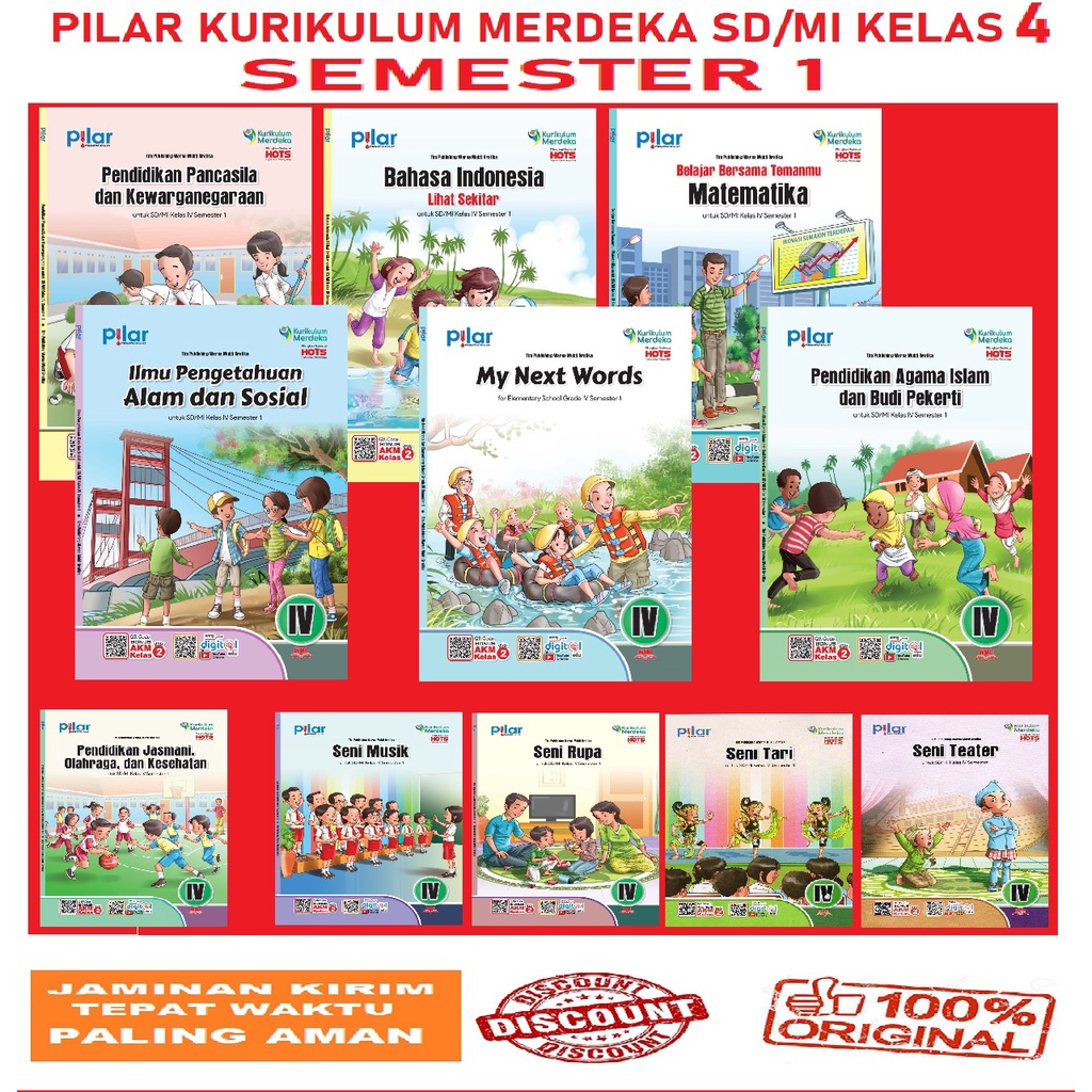 Jual Pilar Kurikulum Merdeka SD Kelas 4 Semester 1 Penerbit Warna Mukti 