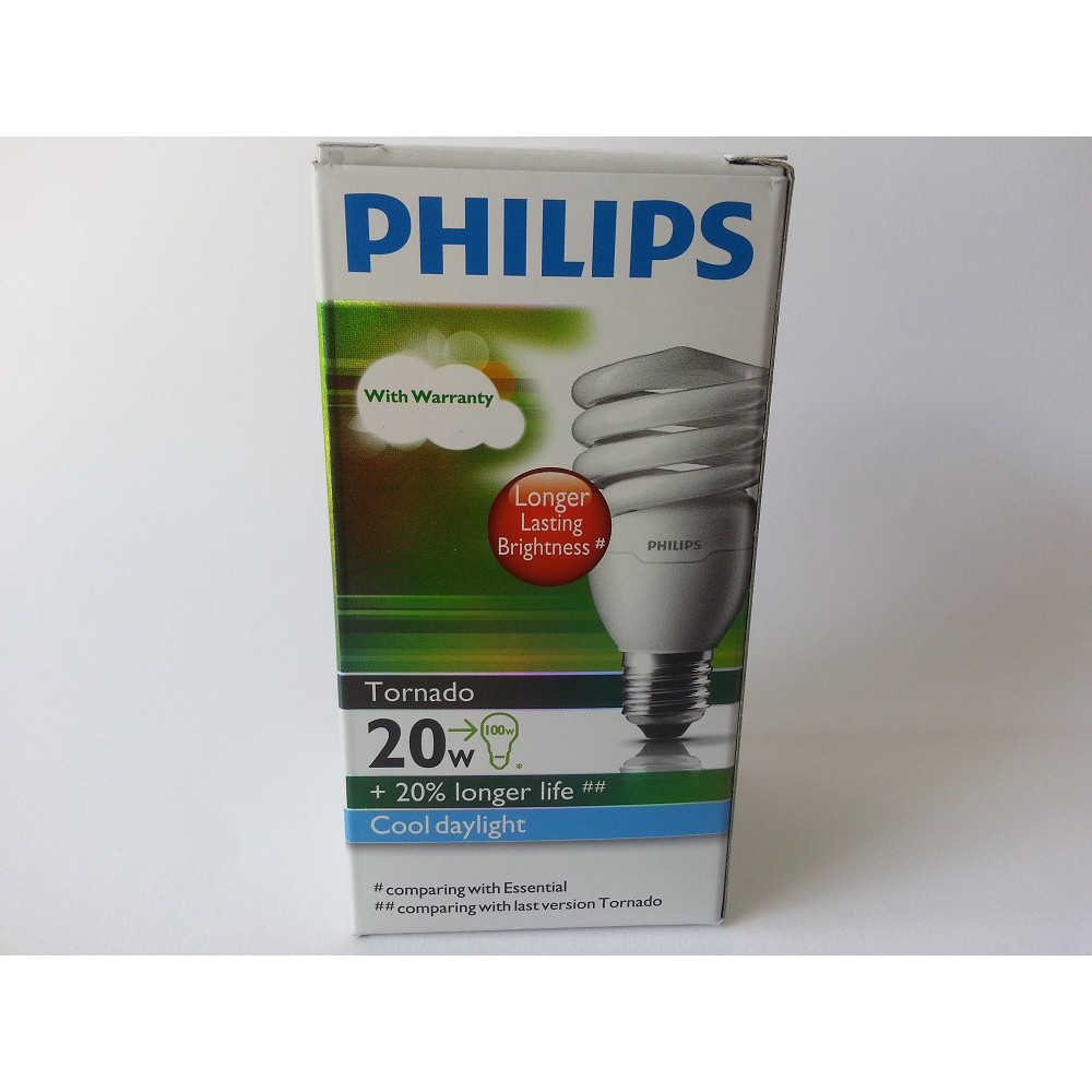 Philips Lampu Tornado Spiral Ulir 20 Watt 20W 20 W 20Watt Putih