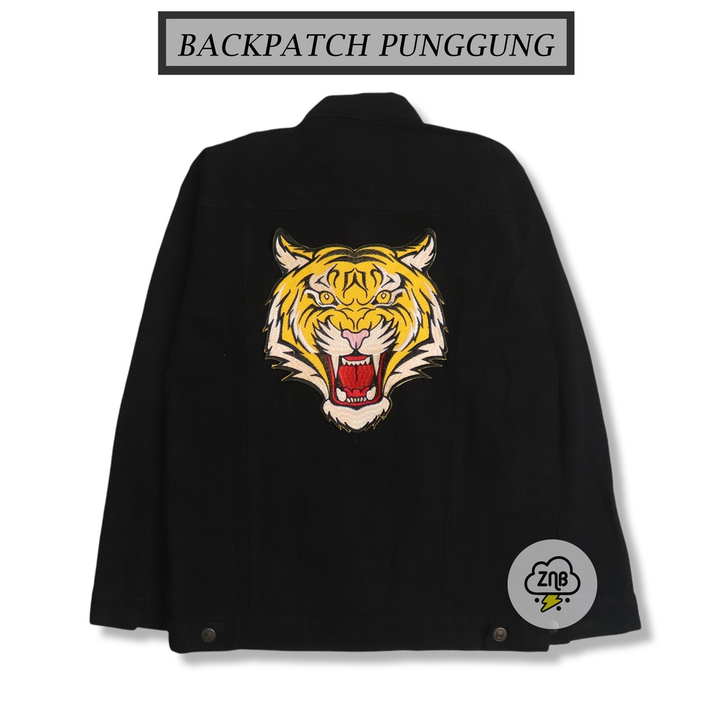 PATCH HARIMAU BACK PATCH HARIMAU PATCH HEWAN PATCH LUCU TEMPELAN JAKET