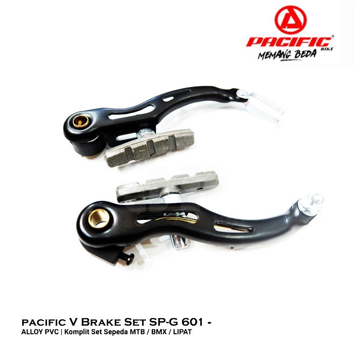 Rem Sepeda V BRAKE SET PACIFIC KOMPLIT Alloy Pvc Sepeda Lipat, BMX,MTB