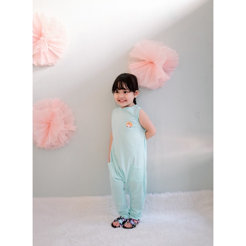 KIDDIEPODS - Animal Patch Jumpsuit / Jumpsuit anak perempuan / Romper Anak perempuan / Terusan Anak Perempuan 1-10 tahun