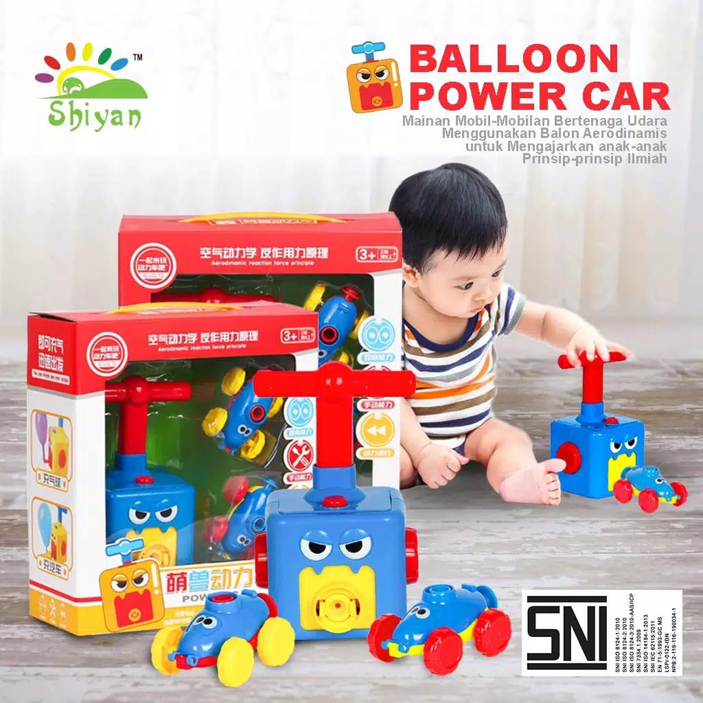 MAINAN MOBIL POMPA BALON AIR PRESSURE POWERED BALLOON CAR MAINAN TERBARU BER SNI