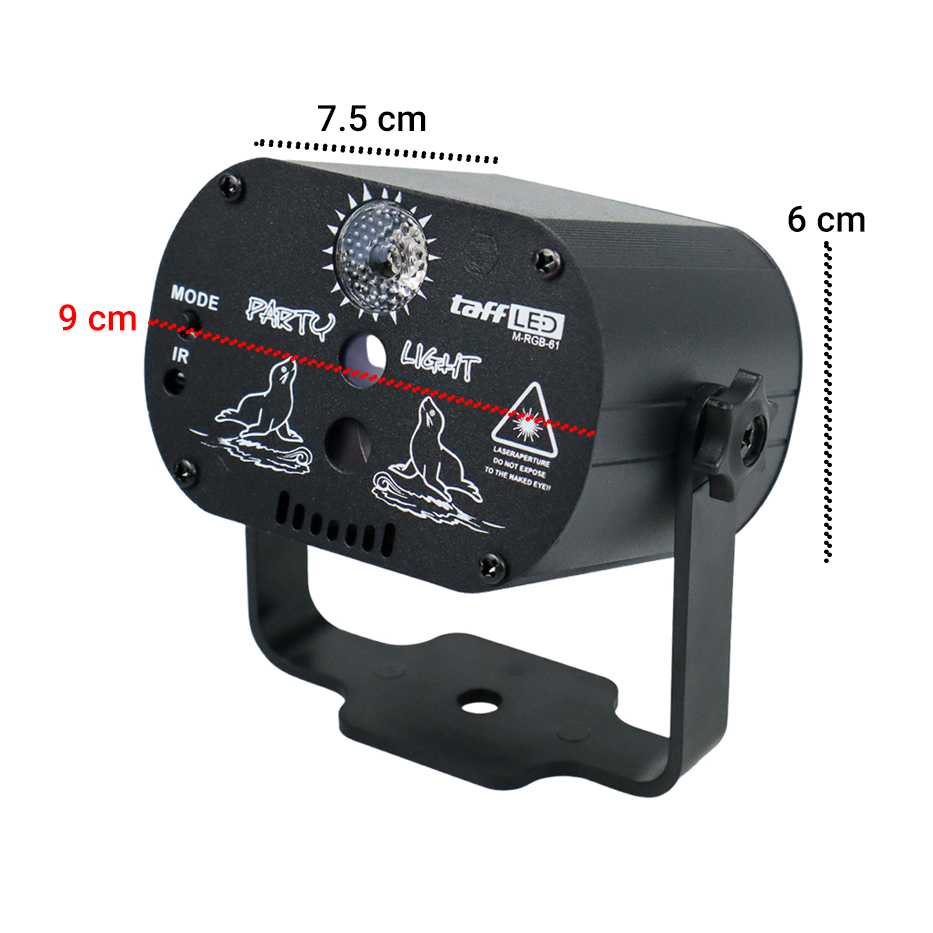 TG-DHA TaffLED Proyektor Laser LED USB Recharge 60 Patterns - M-RGB-61