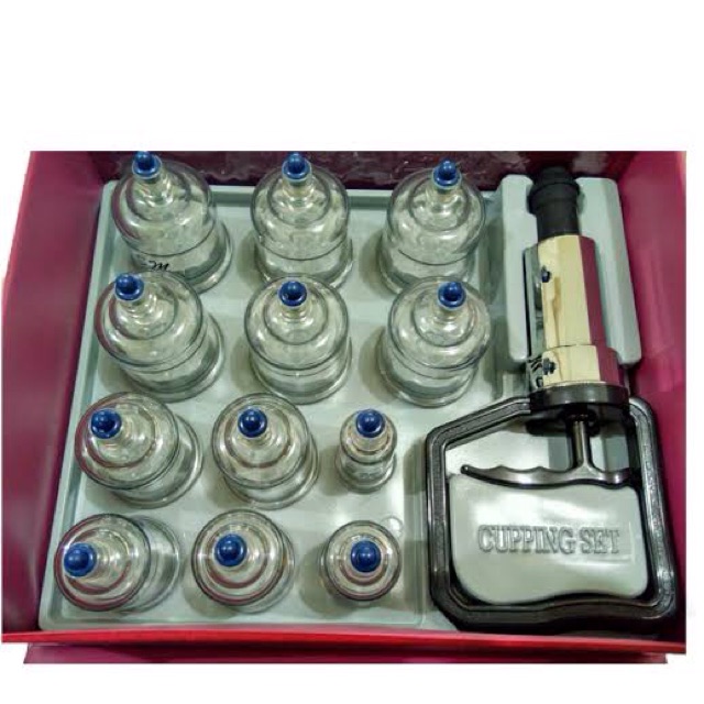 Bekam Sammora Buhang Alat Bekam Lengkap 12 Pcs dengan Pompa Manual